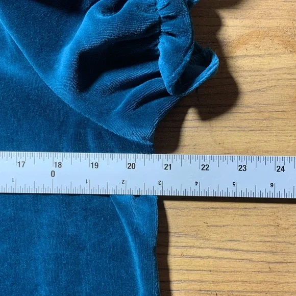 Ann Taylor Teal Short Sleeve Top - Picture 5 of 6